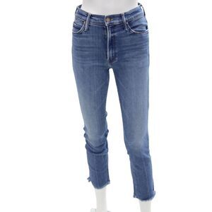 Mother Women's Five Pocket Medium Wash Straight Leg Denim Pants Size 26